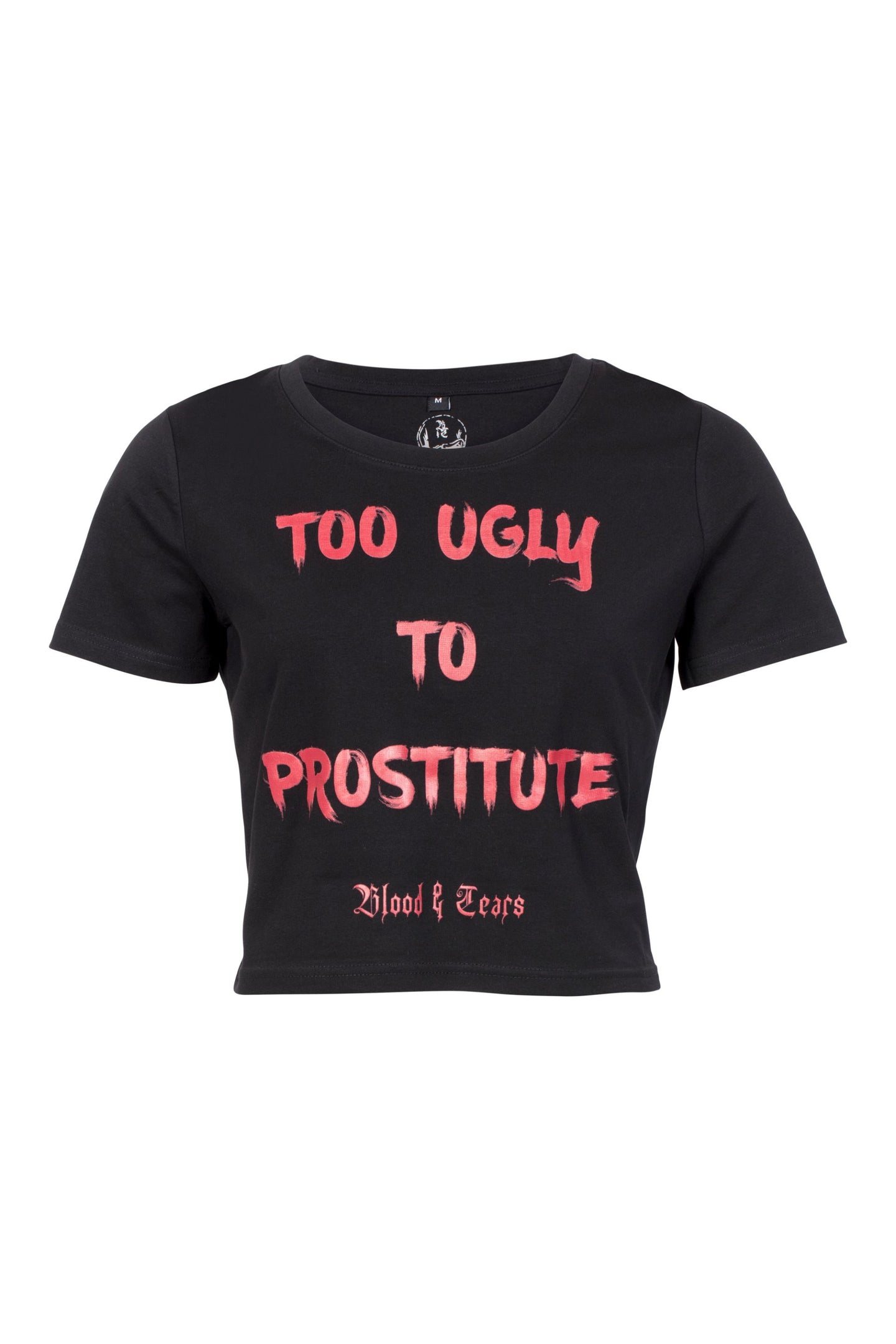 TOO UGLY CROP TEE BLACK WOMAN