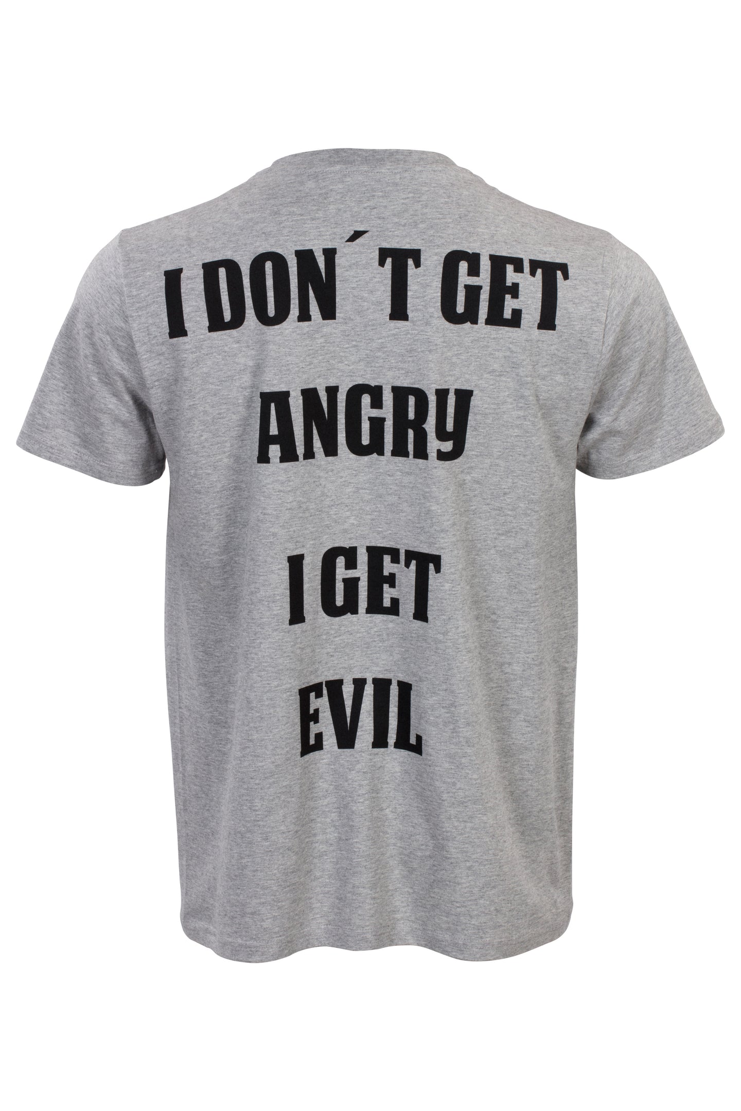 STATEMENT GET ANGRY TEE HEATHER GREY