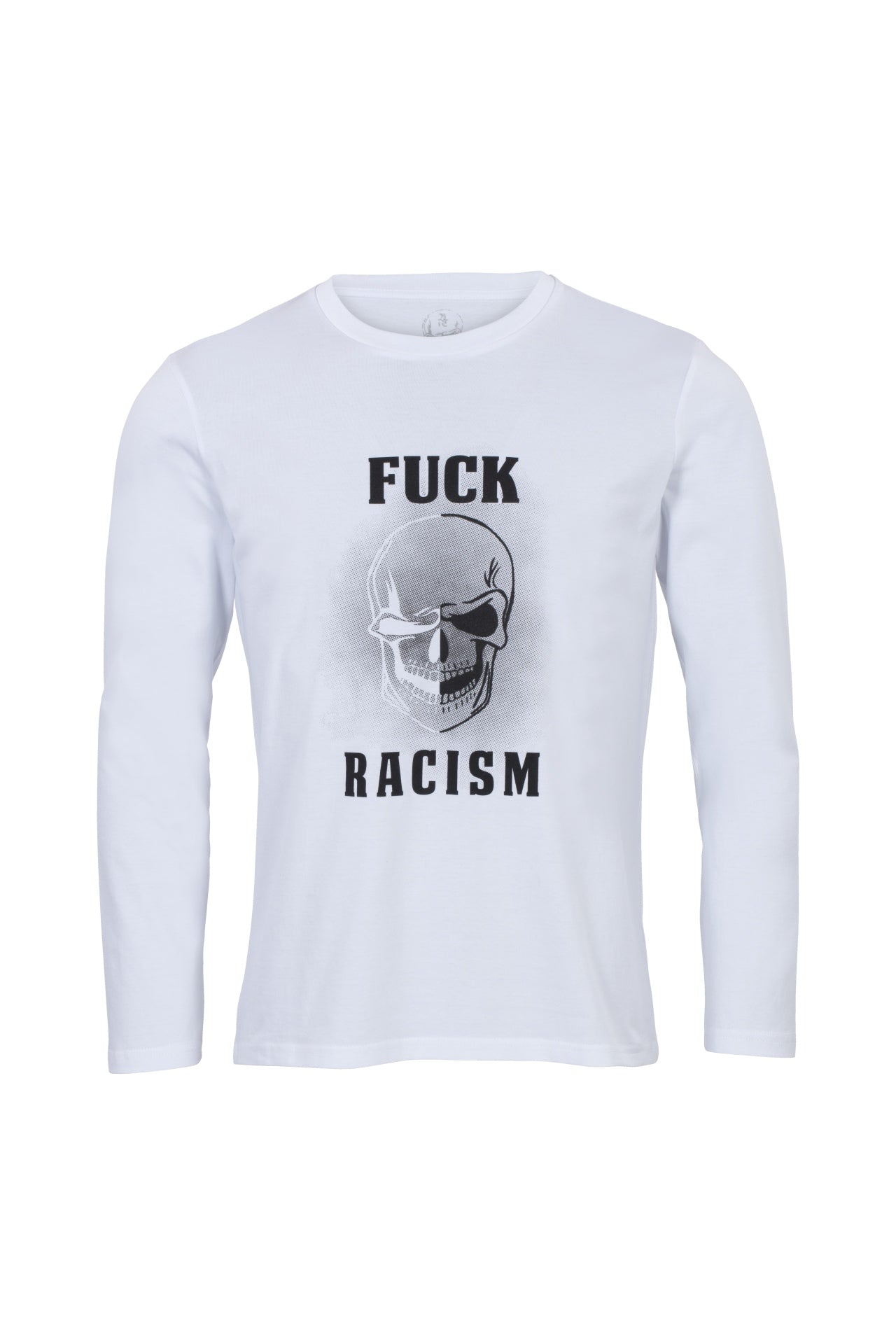 FUCK RACISM TEE LSLV WHITE