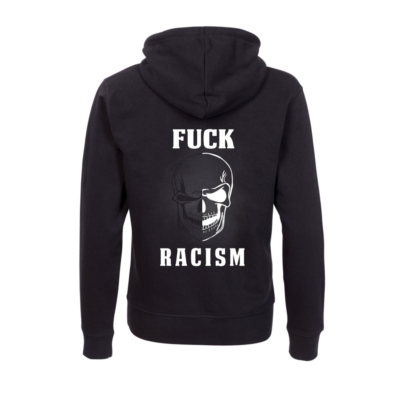 FUCK RACISM HOOD BLACK