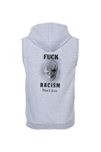 Lade das Bild in den Galerie-Viewer, FUCK RACISM SLEEVELESS ZIPPER HOOD WHITE
