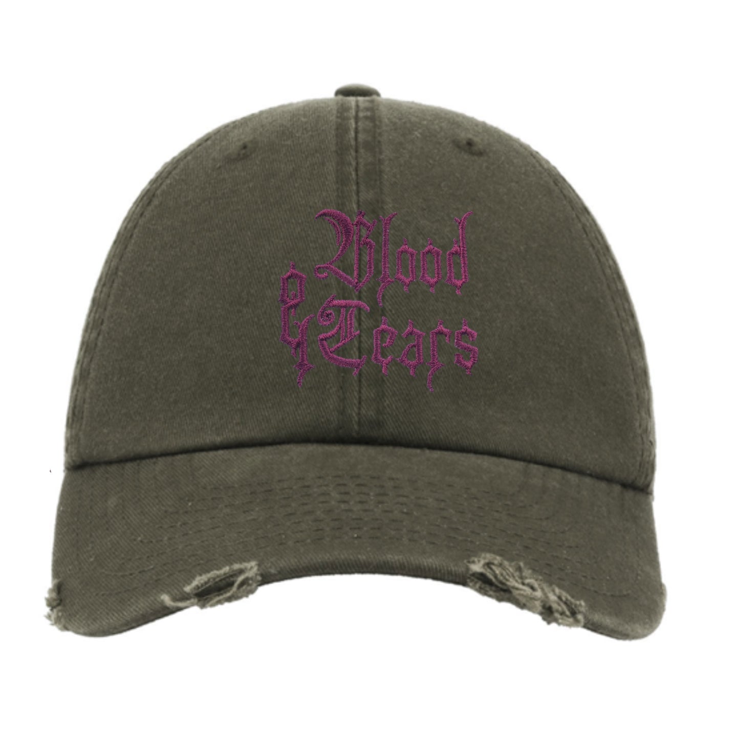 BLOOD & TEARS Baseball Cap Used Olive