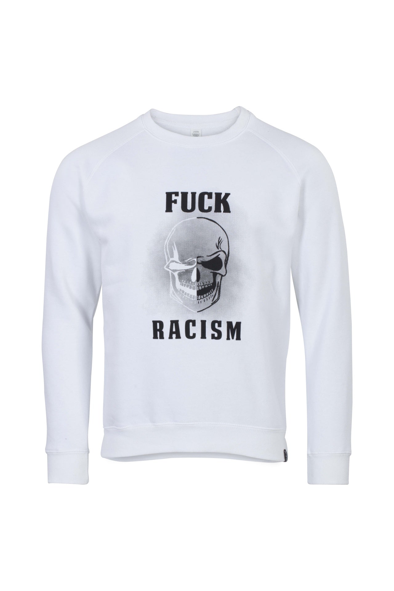 FUCK RACISM SWEAT SHIRT WHITE