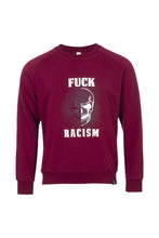 Lade das Bild in den Galerie-Viewer, FUCK RACISM SWEAT SHIRT BURGUNDY
