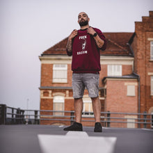 Lade das Bild in den Galerie-Viewer, FUCK RACISM SWEAT SHIRT BURGUNDY
